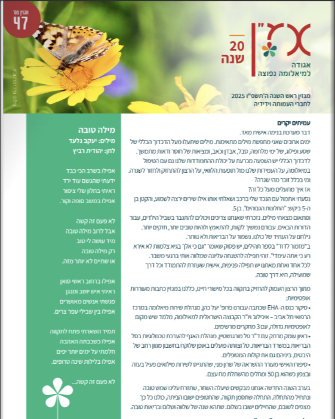מגזין ראש השנה 2025